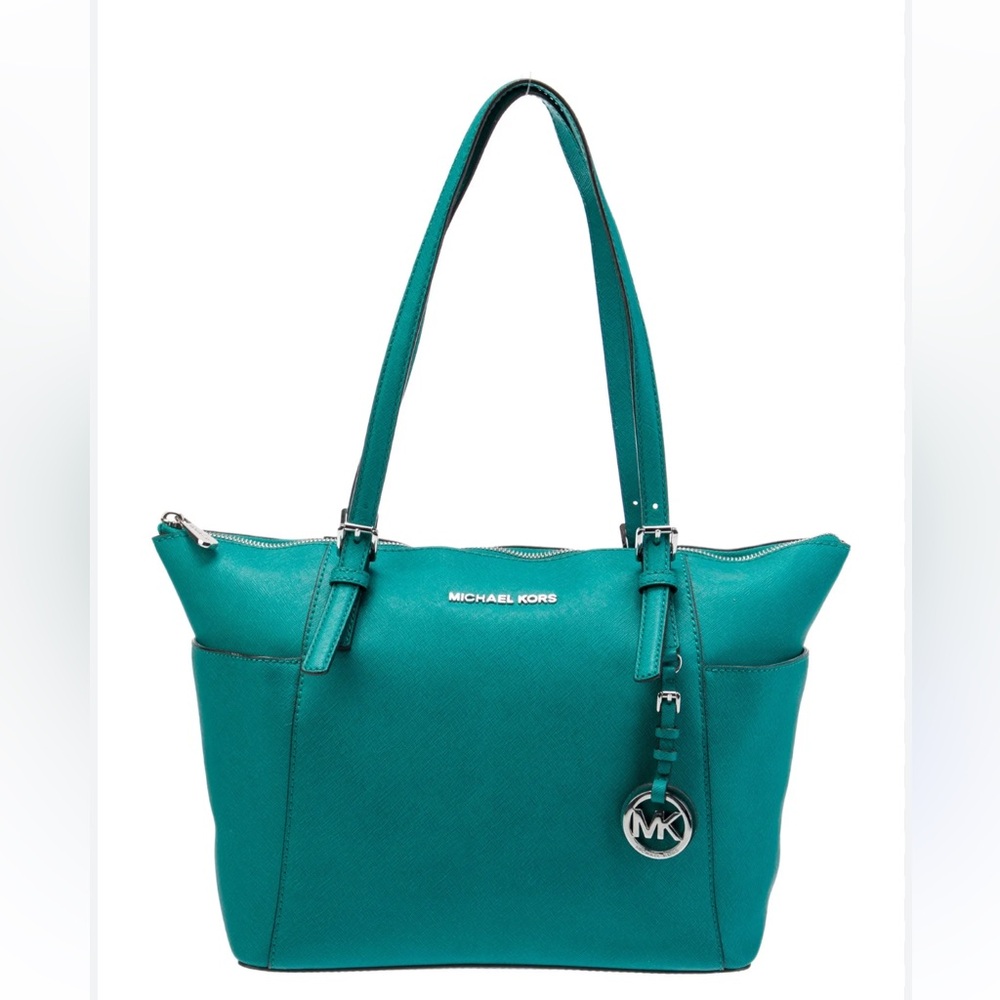 EUC Michael Kors Shoulder Tote Bag Deep Teal